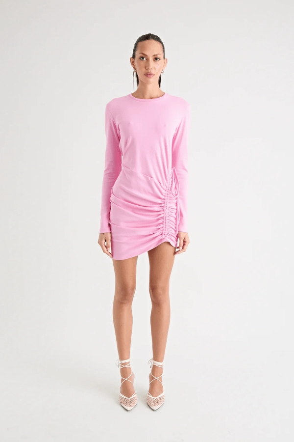 The Rule Eight Dress Pink Subtle-Print