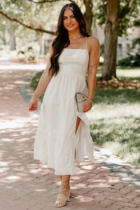 Soul Full Of Sunshine Floral Maxi Dress (Ivory) Comfortable Design Pink Glow