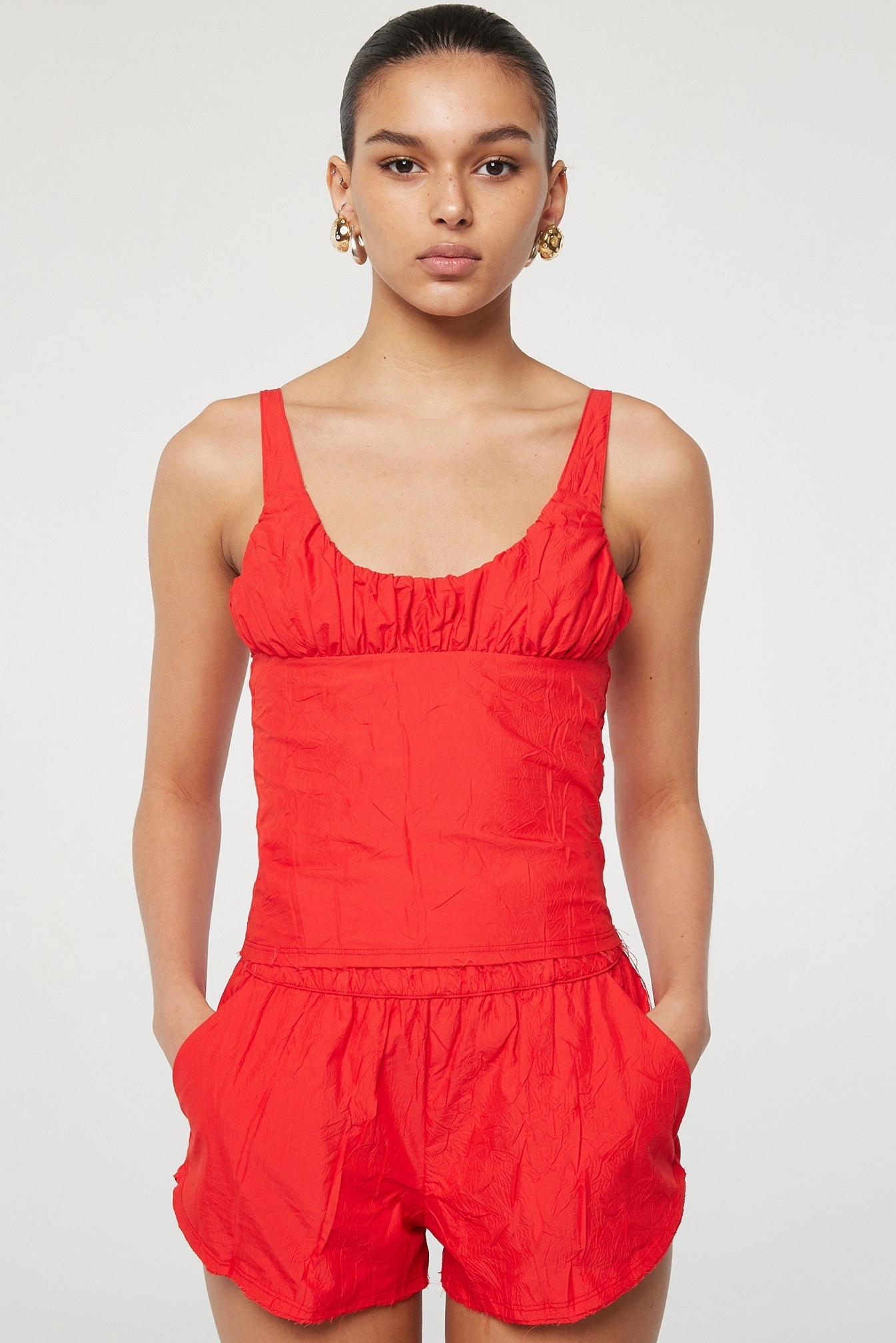 GIVY TOP LoopwheelFabric WideNeckline