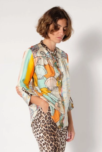 Fray Resistant Edges Stretch Knit Material Jeanne Mix St Jacques