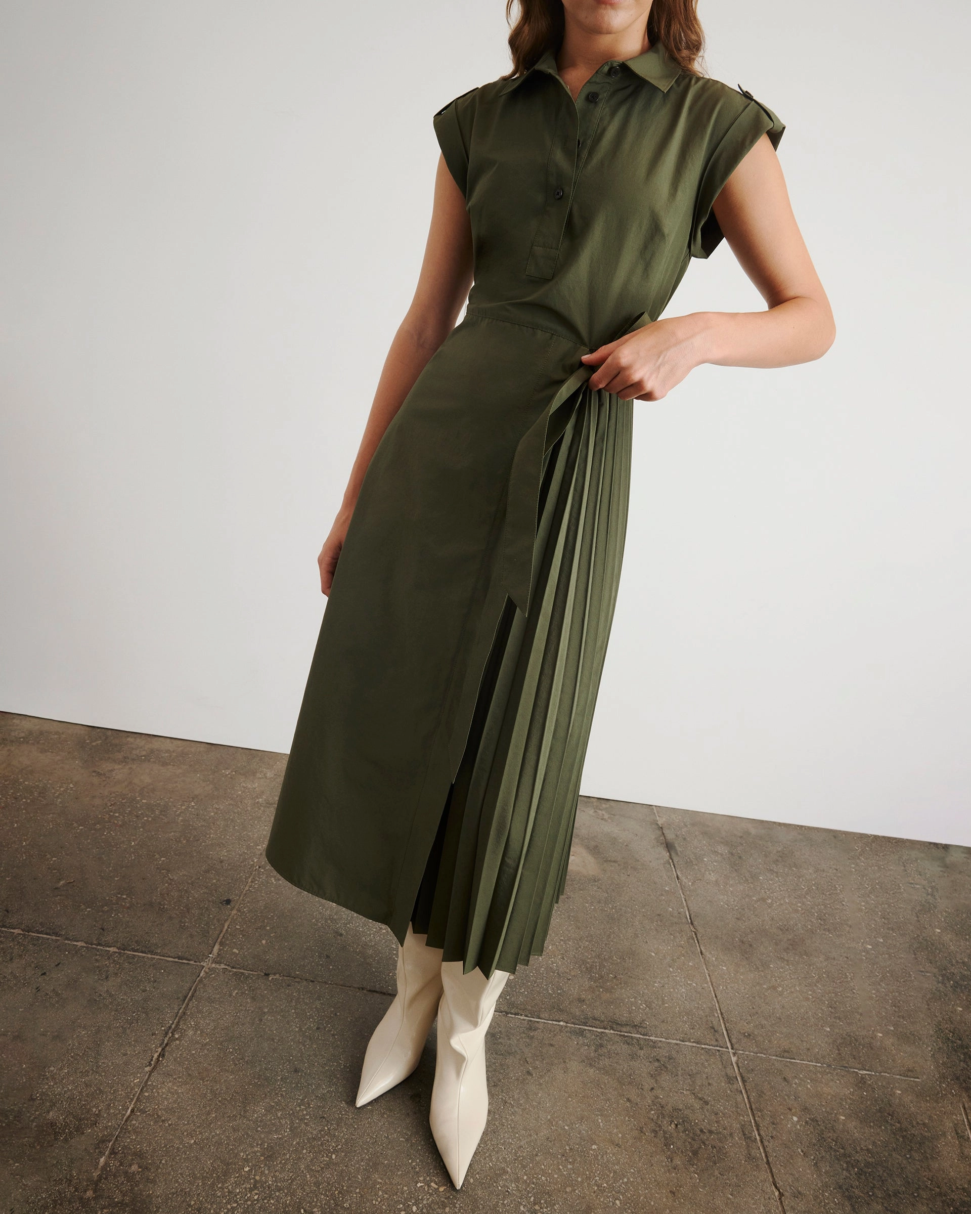 Gathered Skirt Contemporary Style Shivonley Dress