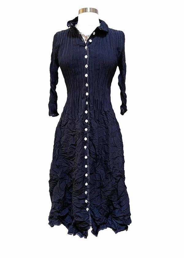 NEHRU CONTRAST COAT DRESS Comfort Waist Fit Bodycon-Fit