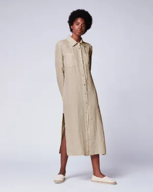 Linen Button-Up Shirtdress