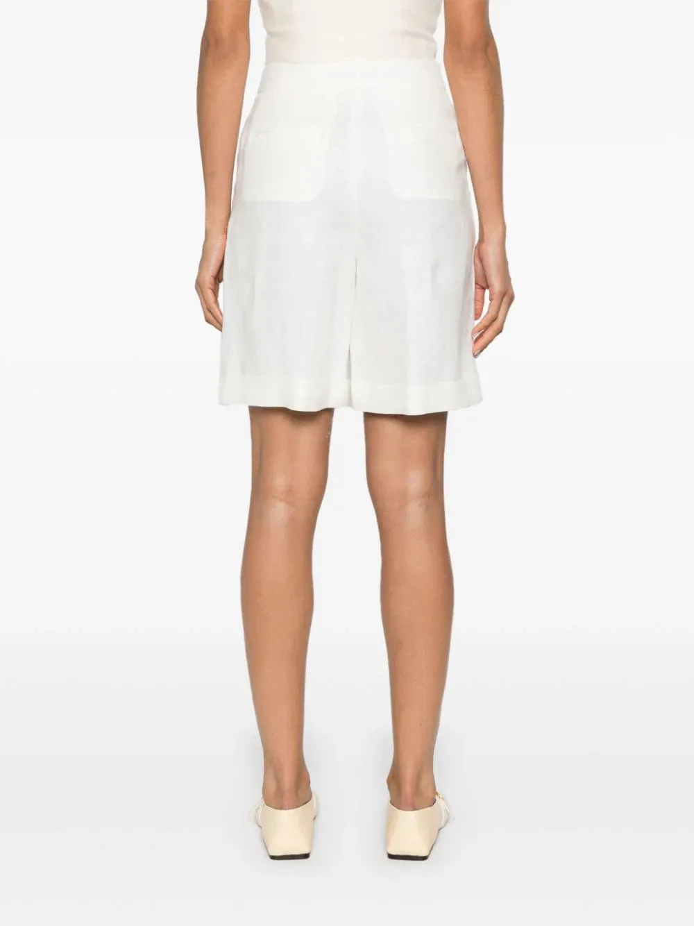 linen tailored shorts