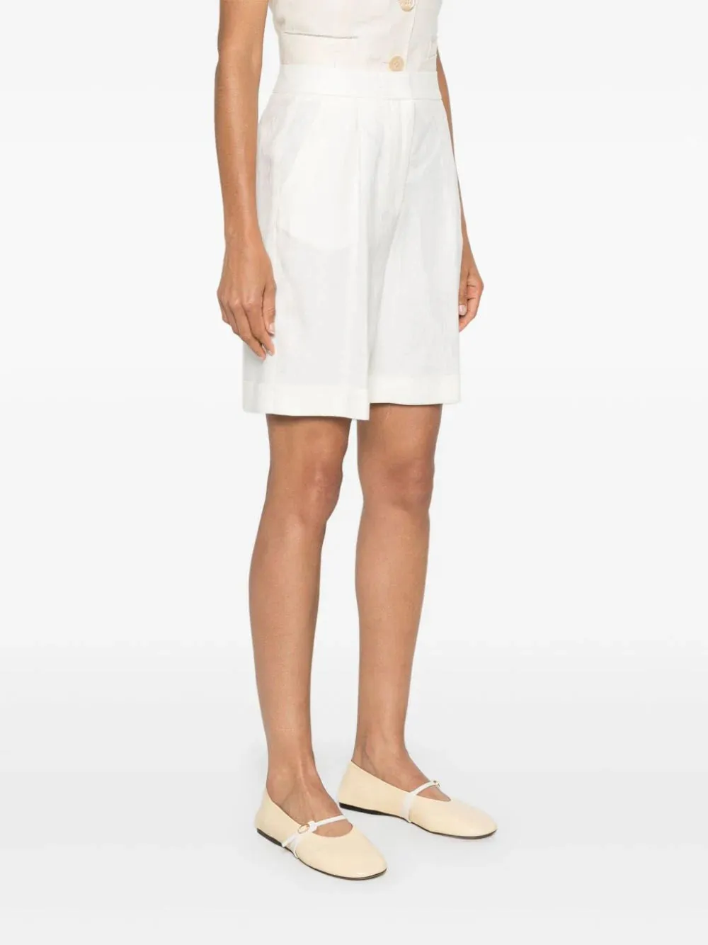 linen tailored shorts