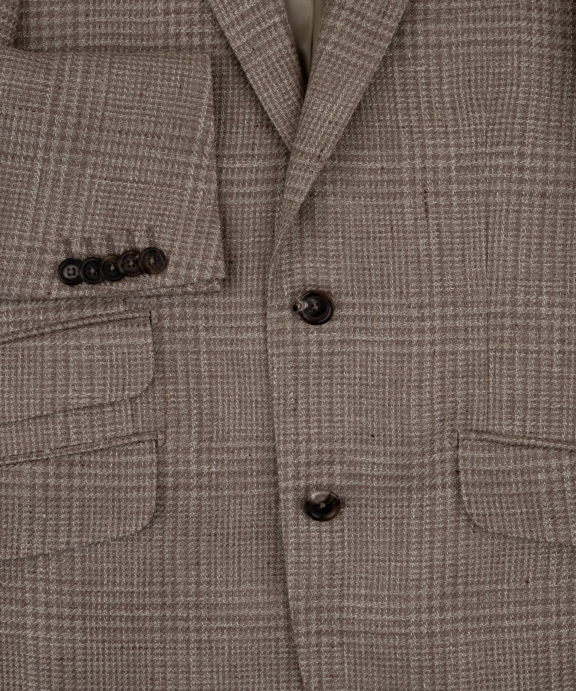 Linen Wool Glencheck Jacket