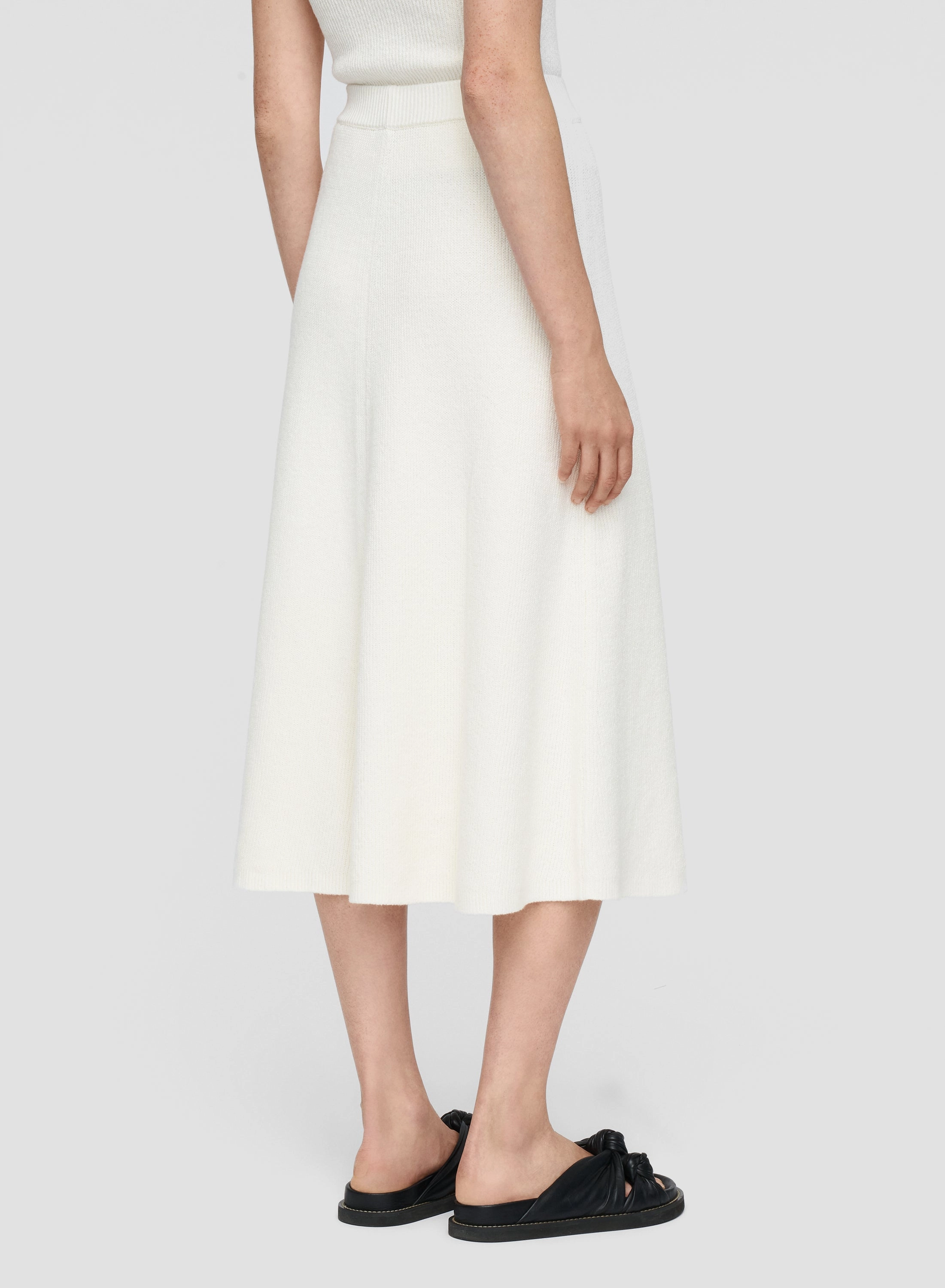 Linen Cardigan Stitch Skirt Outfit Vibes