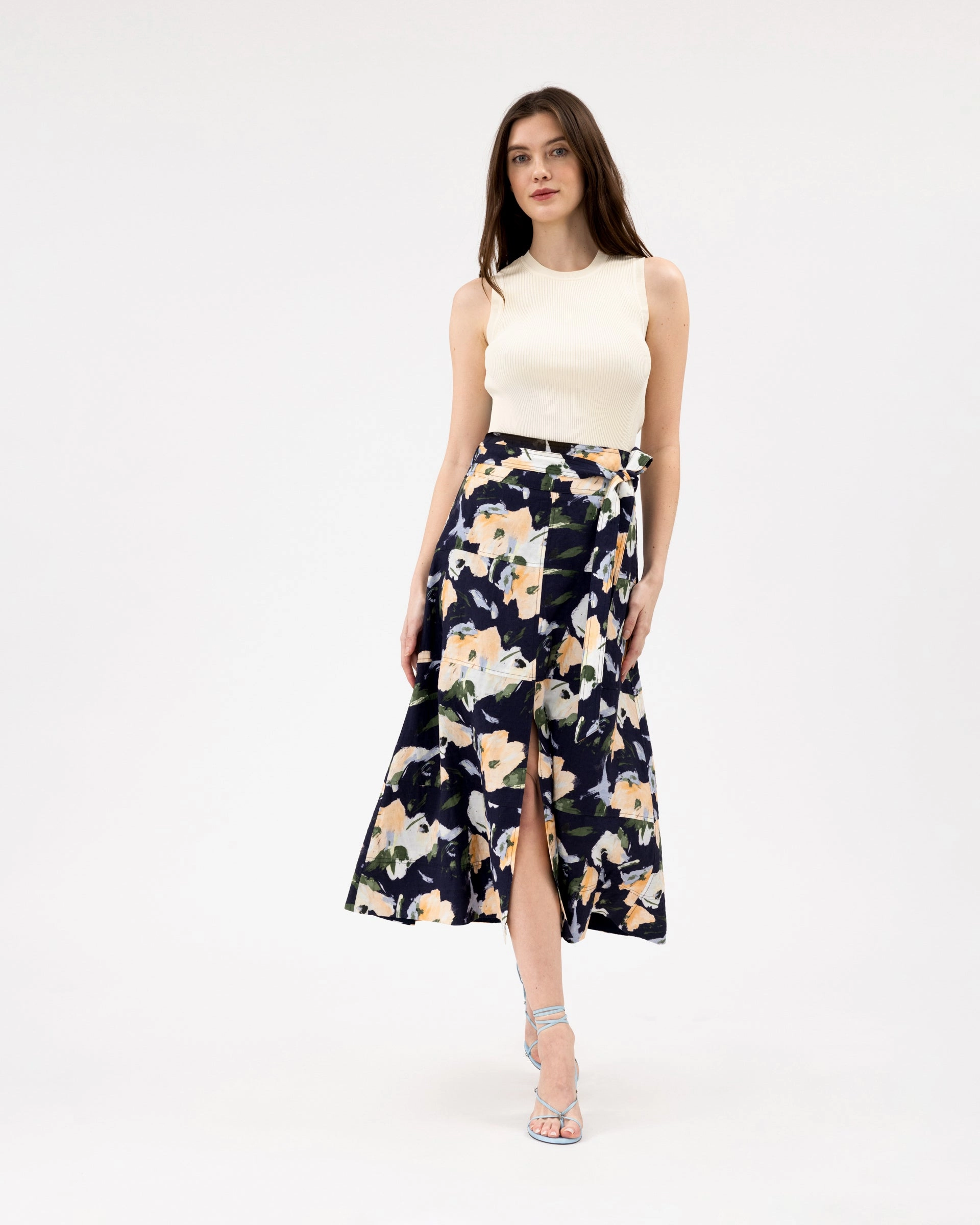 Linen Hudson Skirt Body Shape