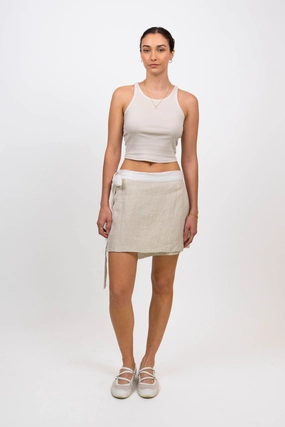 Linen Wrap Skirt (Size S - L) HypoallergenicFabric Functional Ease