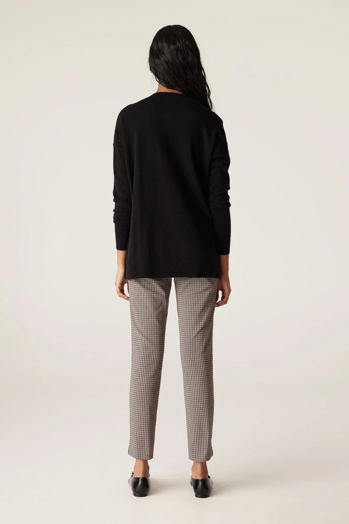 Liv Mini Check Pant  - Brown Check