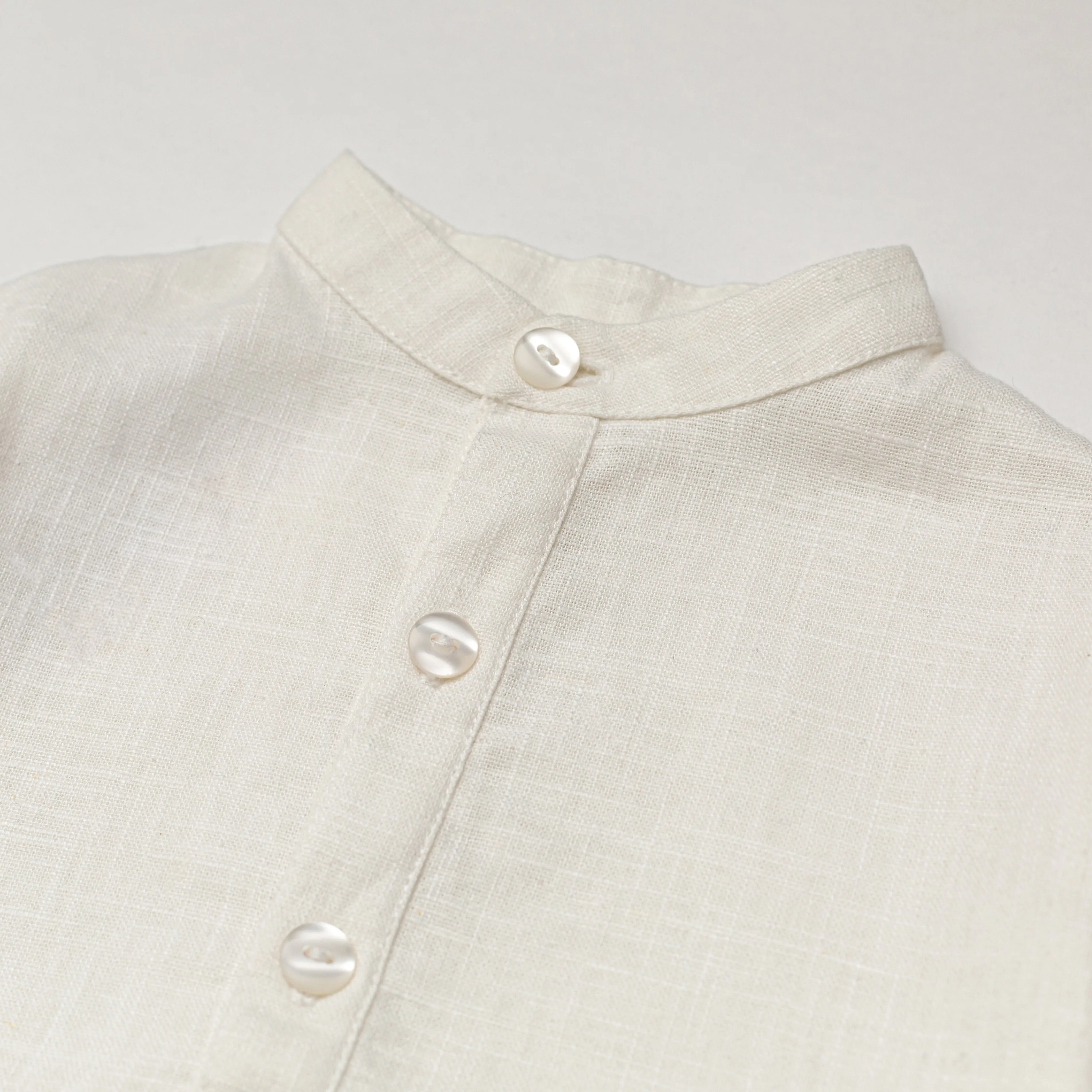 Long Linen Shirt - White