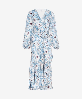 Tonal-Panel Striped-Pattern Long Sleeve Blaire Dress