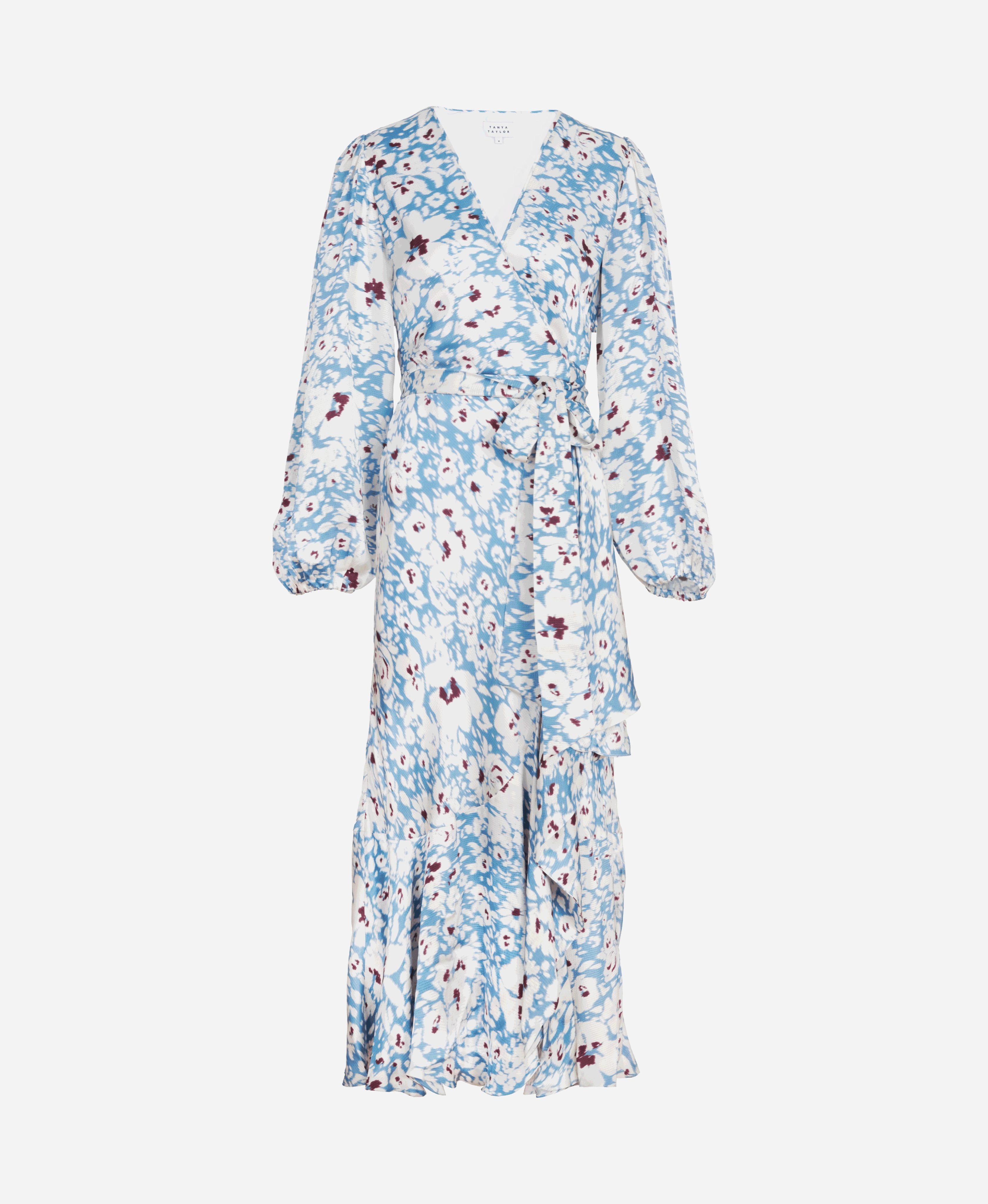 Tonal-Panel Striped-Pattern Long Sleeve Blaire Dress