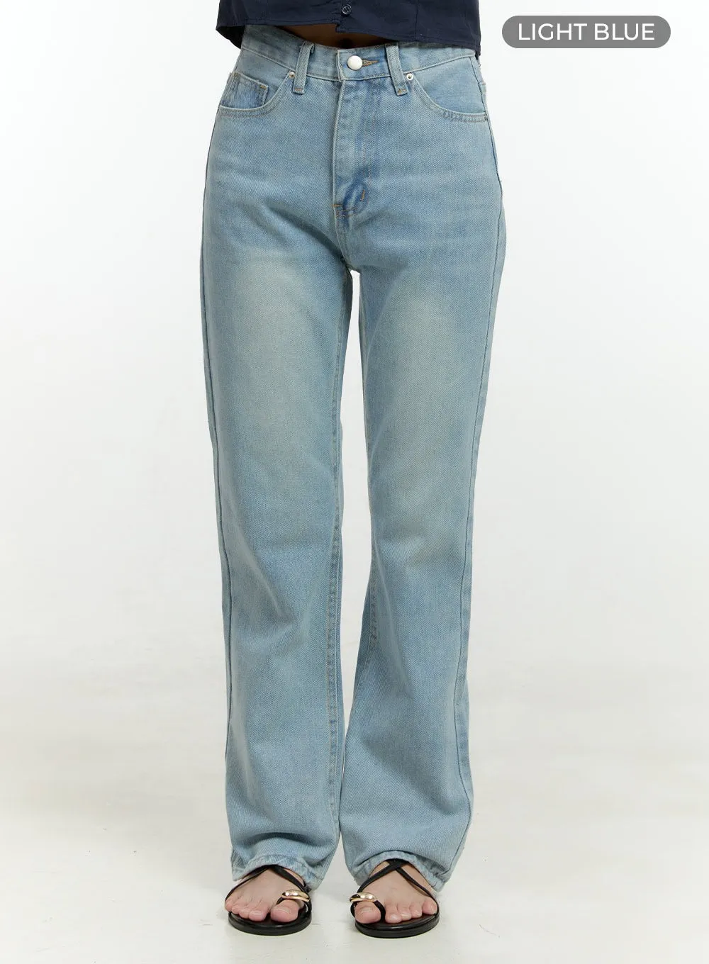 Loose Fit Bootcut Jeans OL422
