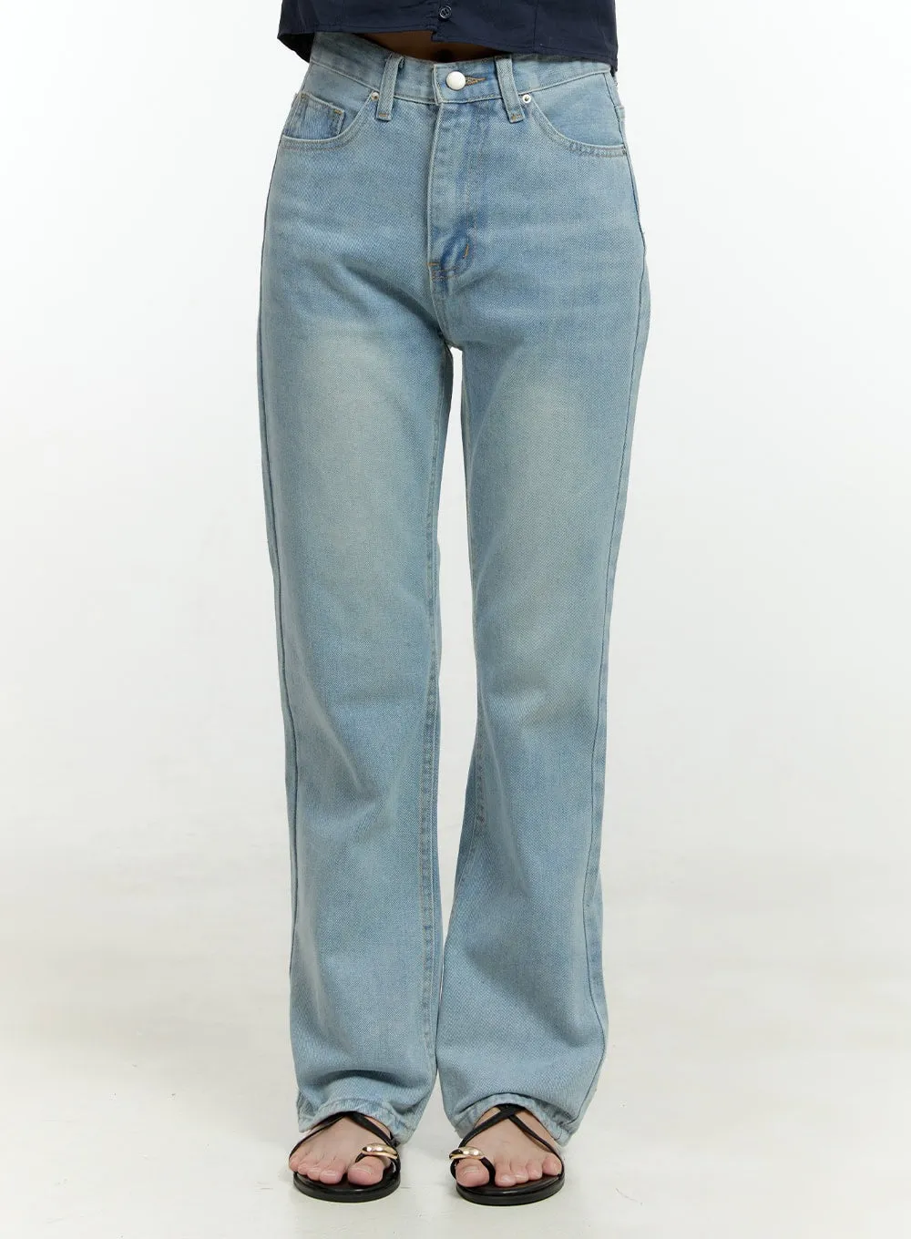 Loose Fit Bootcut Jeans OL422