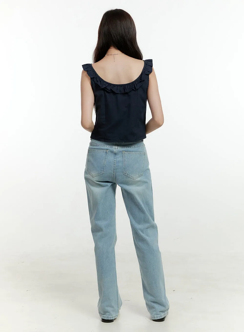 Loose Fit Bootcut Jeans OL422