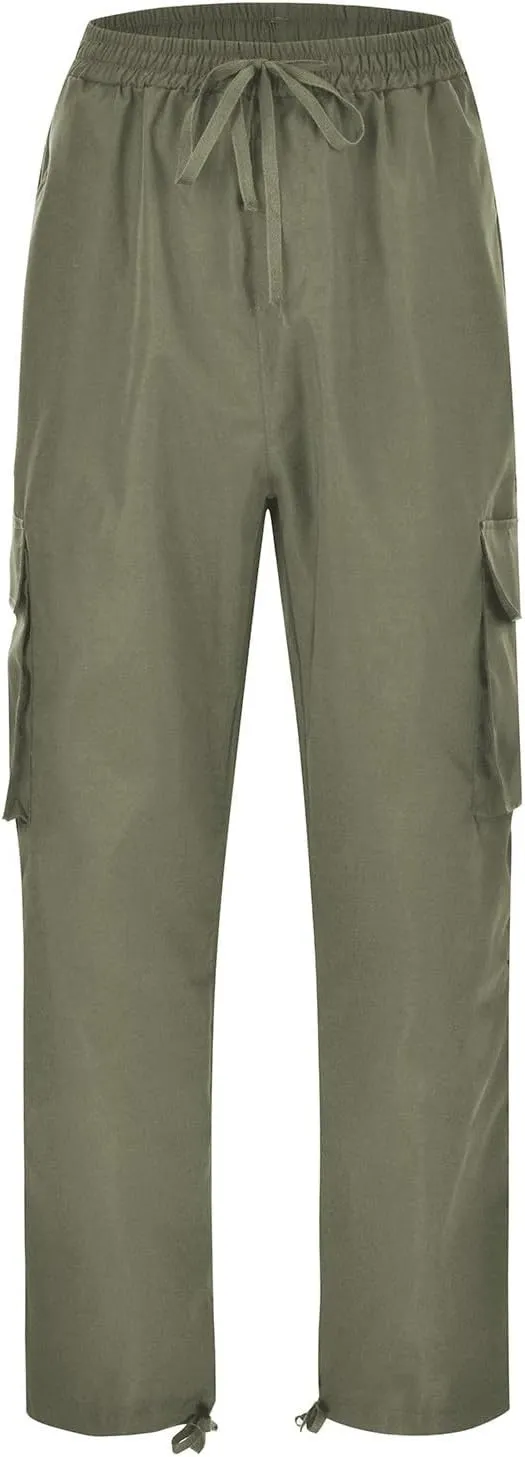 Loose Fit Mens Cargo Pants with Multi Pockets Lightweight Outdoor Tactical Hiking Trousers Comfortable and Durable