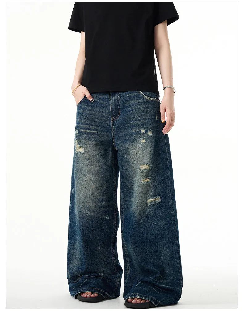 Loose Fit Retro Baggy Wide Leg Jeans