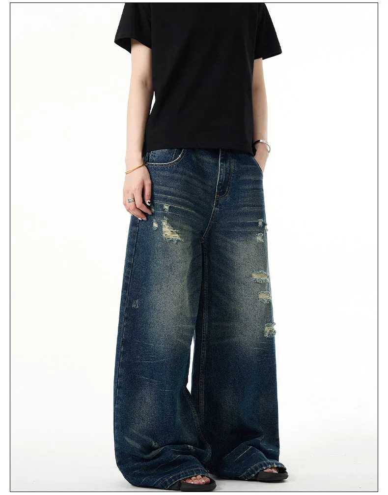 Loose Fit Retro Baggy Wide Leg Jeans