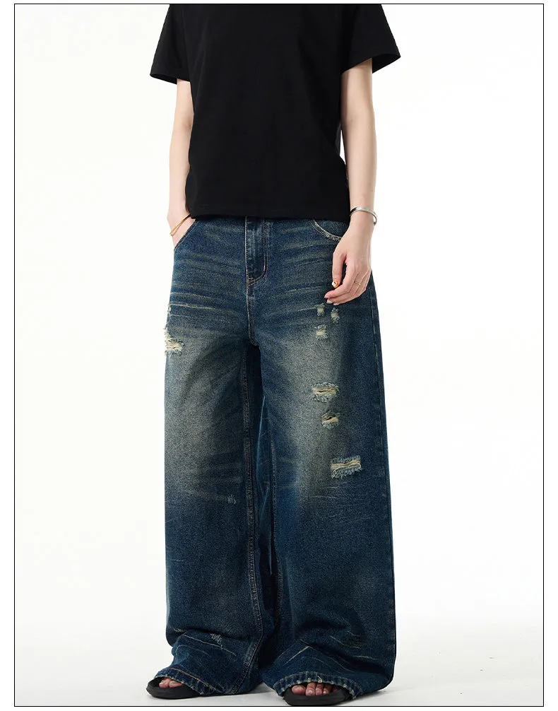 Loose Fit Retro Baggy Wide Leg Jeans