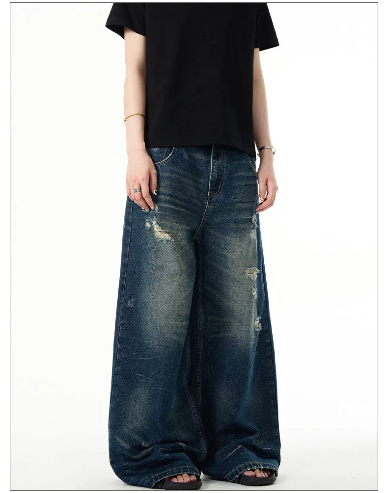 Loose Fit Retro Baggy Wide Leg Jeans