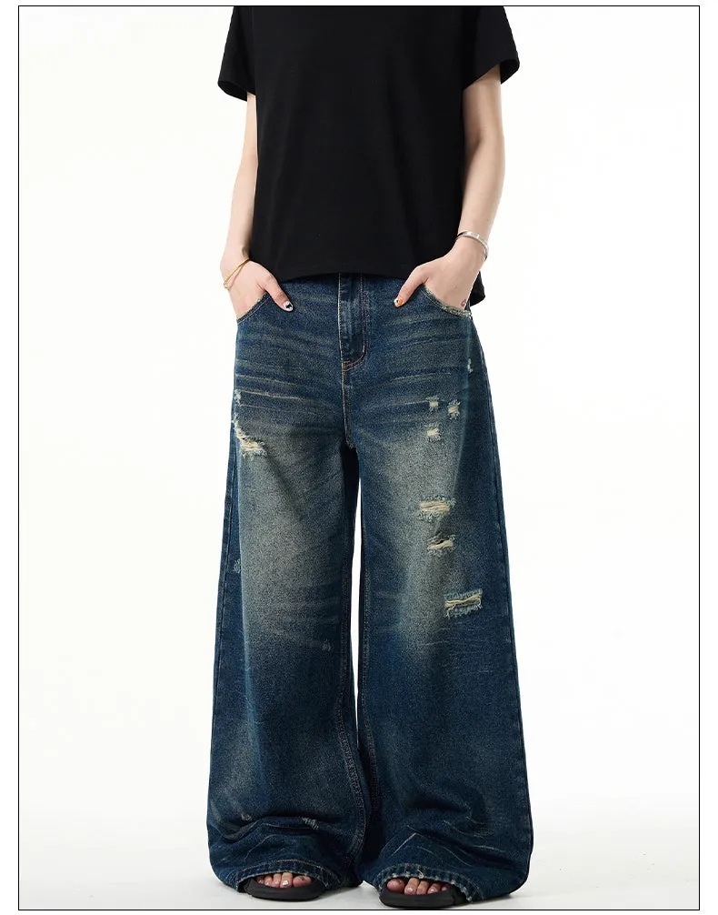Loose Fit Retro Baggy Wide Leg Jeans