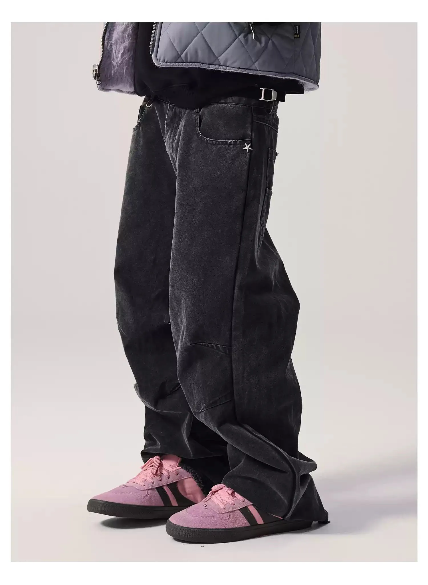 Loose Fit Washed Workwear Jeans