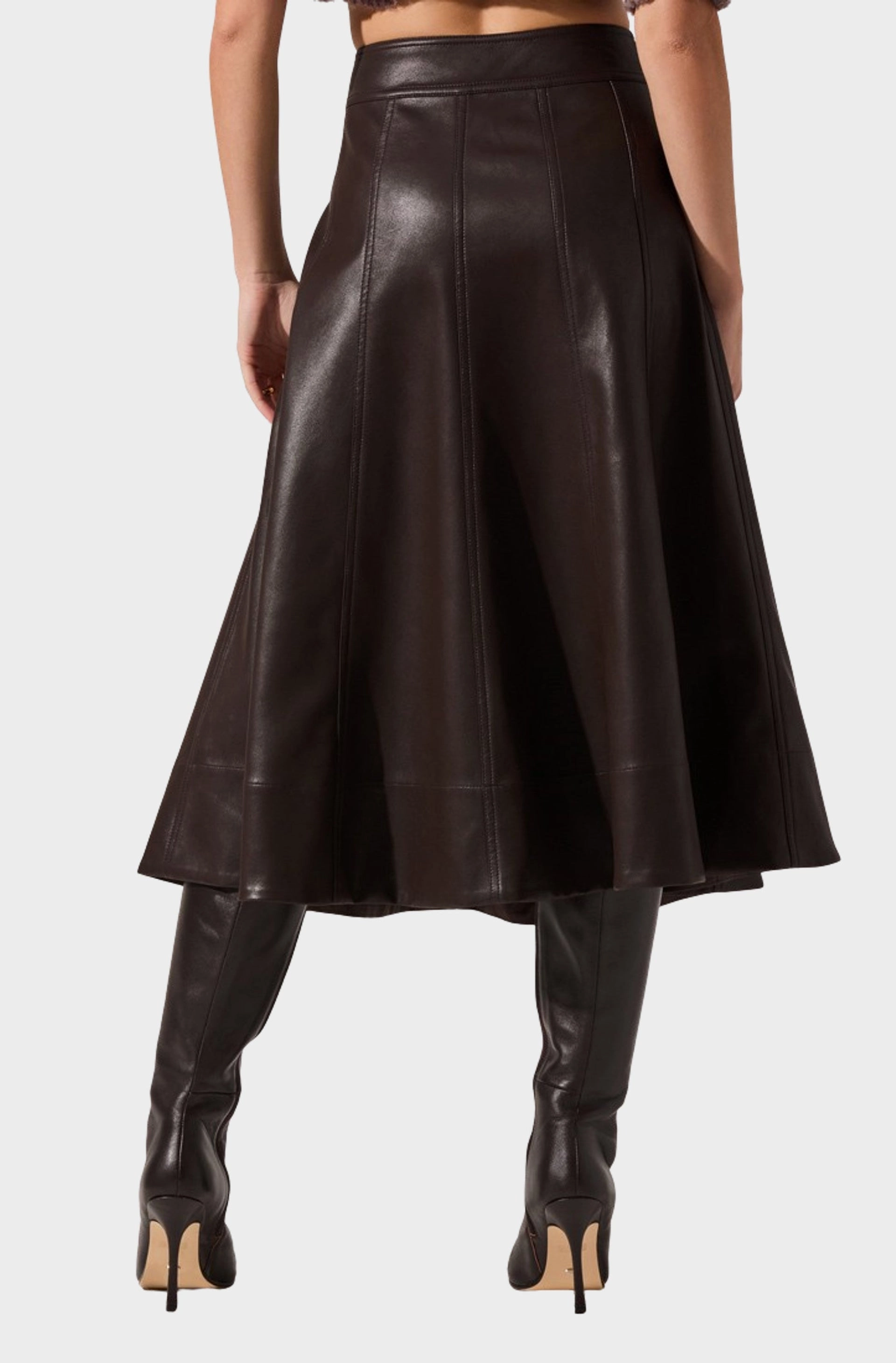 Zhuri Skirt in Dark Brown Material Innovation