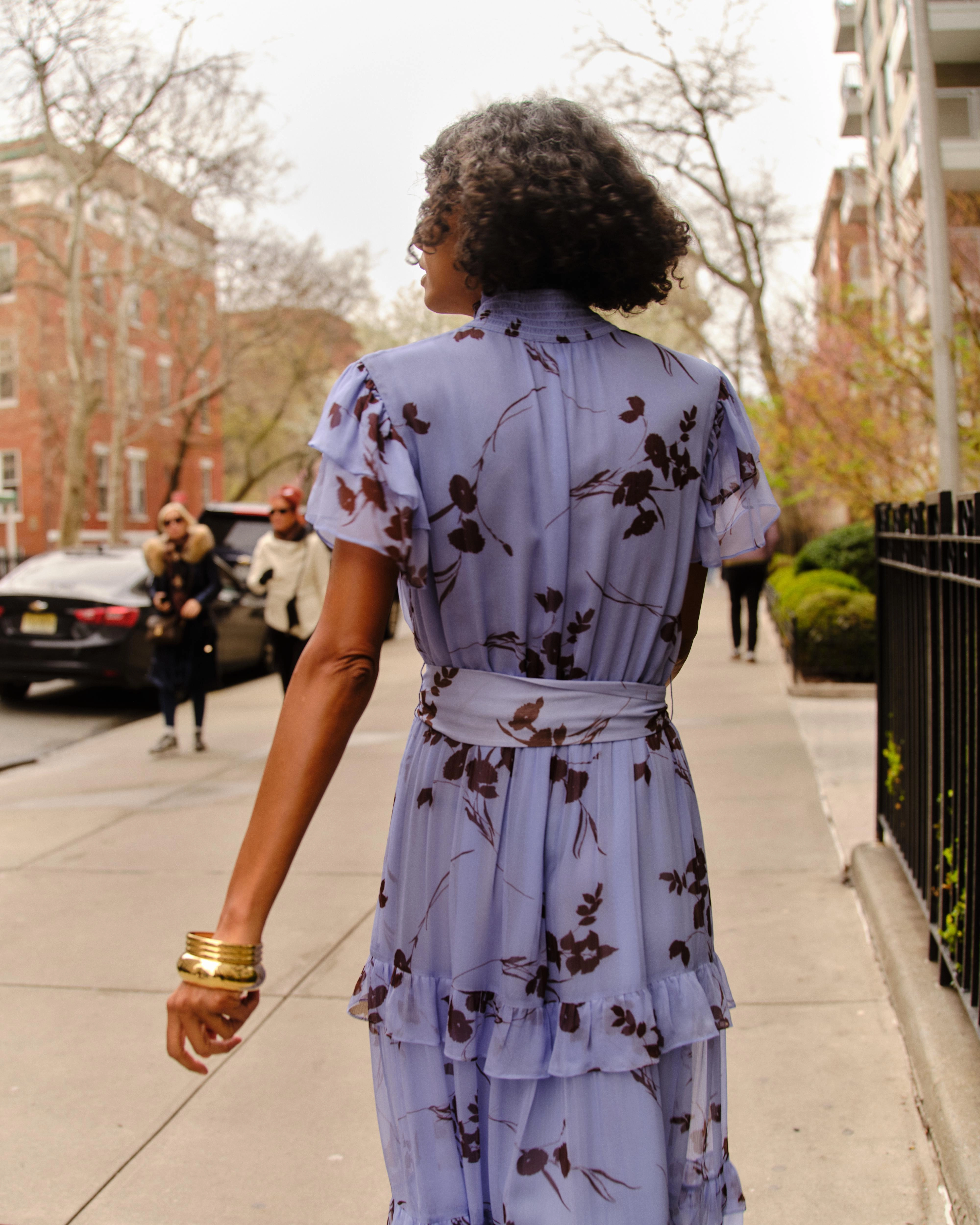 Lorelei Dress Upstate Floral Blue Mist Stylish Comfort Flow Ready