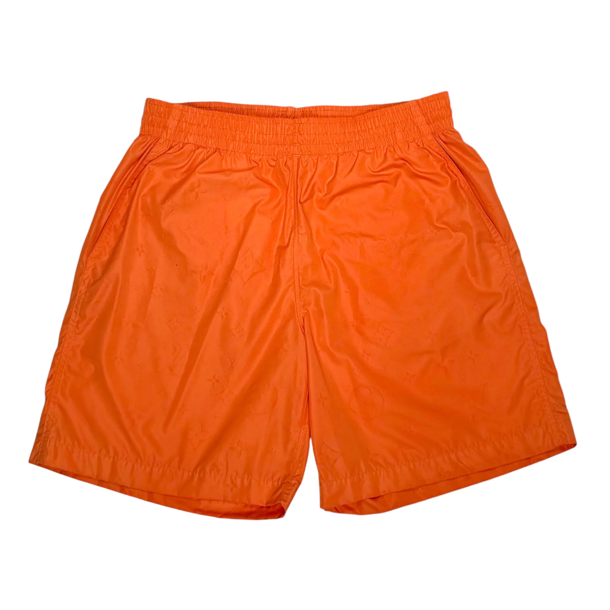 Louis Vuitton Monogram Nylon Swim Board Shorts Orange Pre-Owned