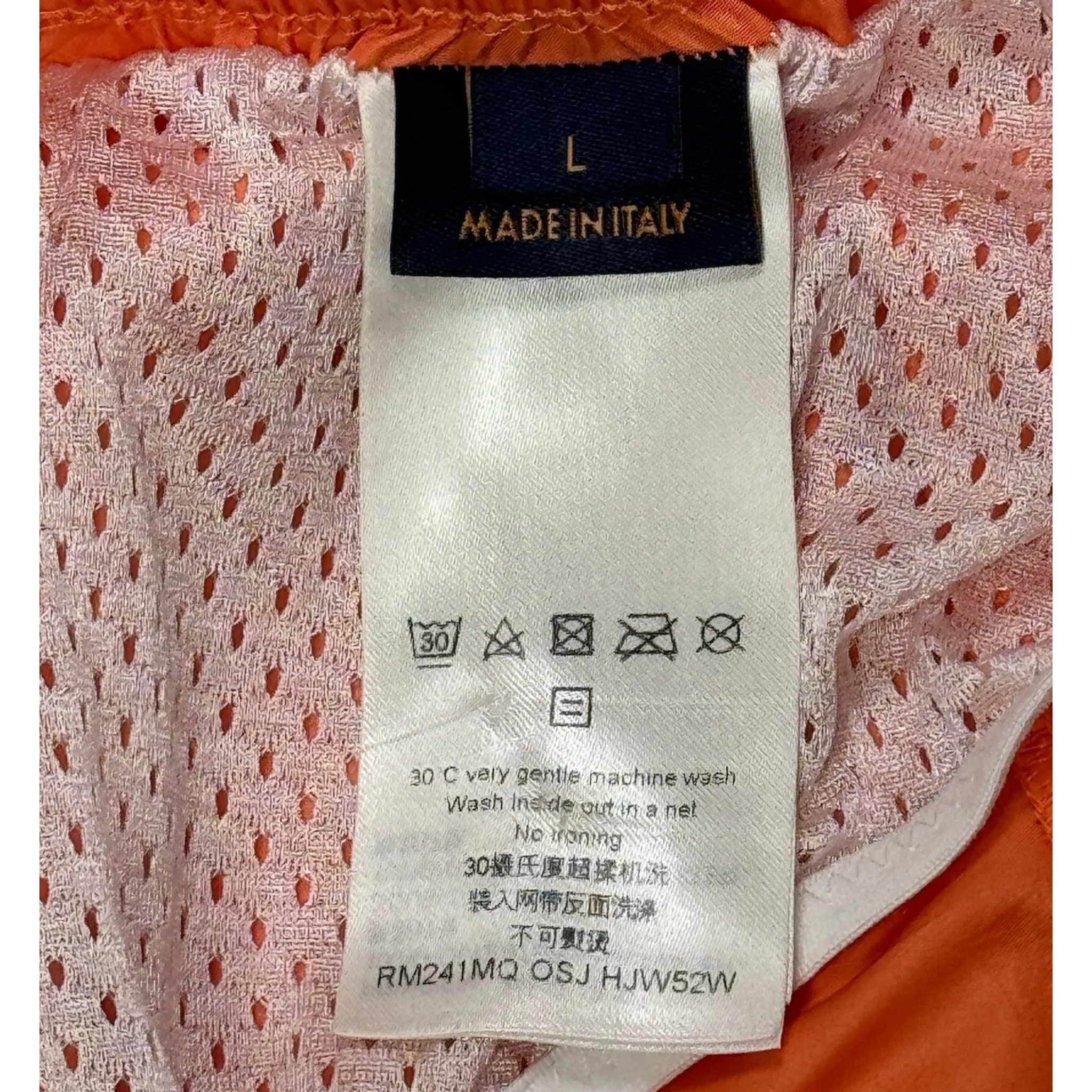 Louis Vuitton Monogram Nylon Swim Board Shorts Orange Pre-Owned