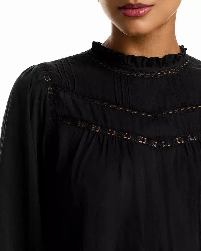 Reyna Blouse Black Built In Filter Layer