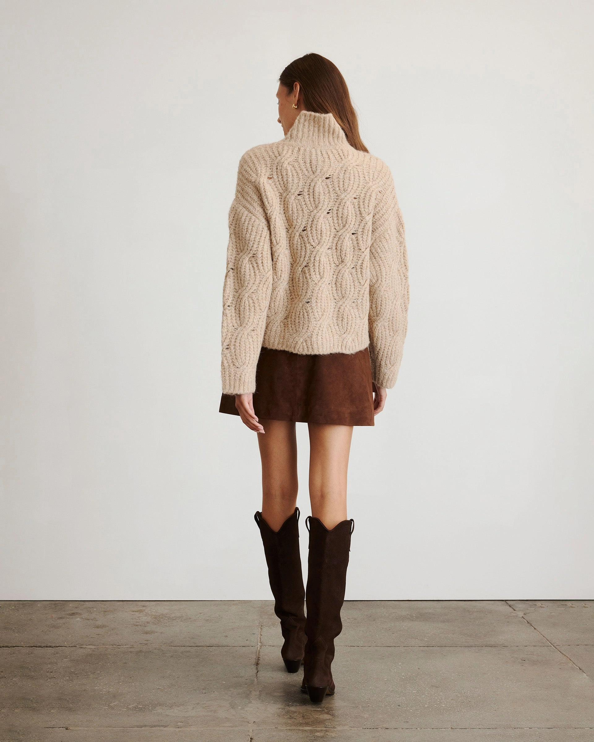 Drop Shoulder Hypoallergenic Fiber Opaline Sweater