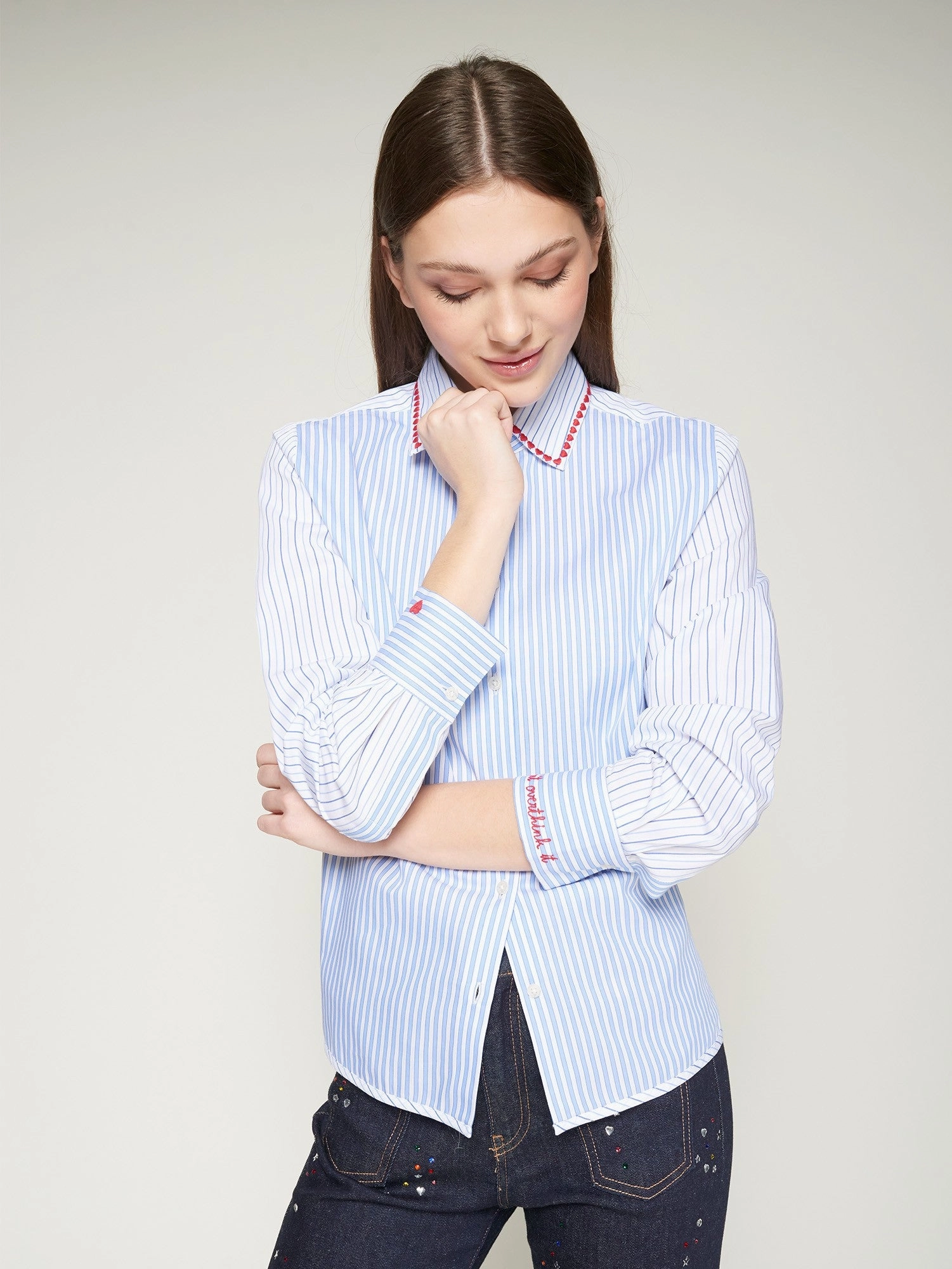 HEART COLLAR SHIRT Flatlock Seam Technology Hydrophobic Surface Treatment