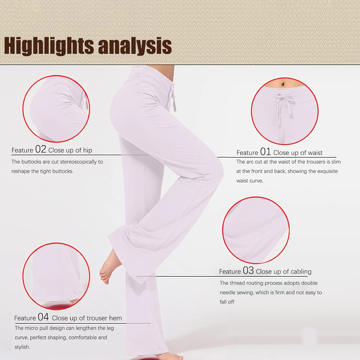 LRMQS Womens Wide Leg Yoga Leggings Drawstring Elastic High Waist Gym Sports Tights Pant Workout Casual Loose Trousers