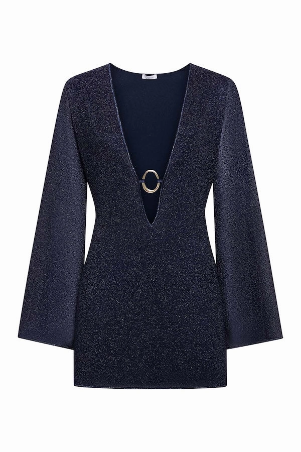 Belted-Style Chic Look Lumiere O Gem Kaftan Night Blue