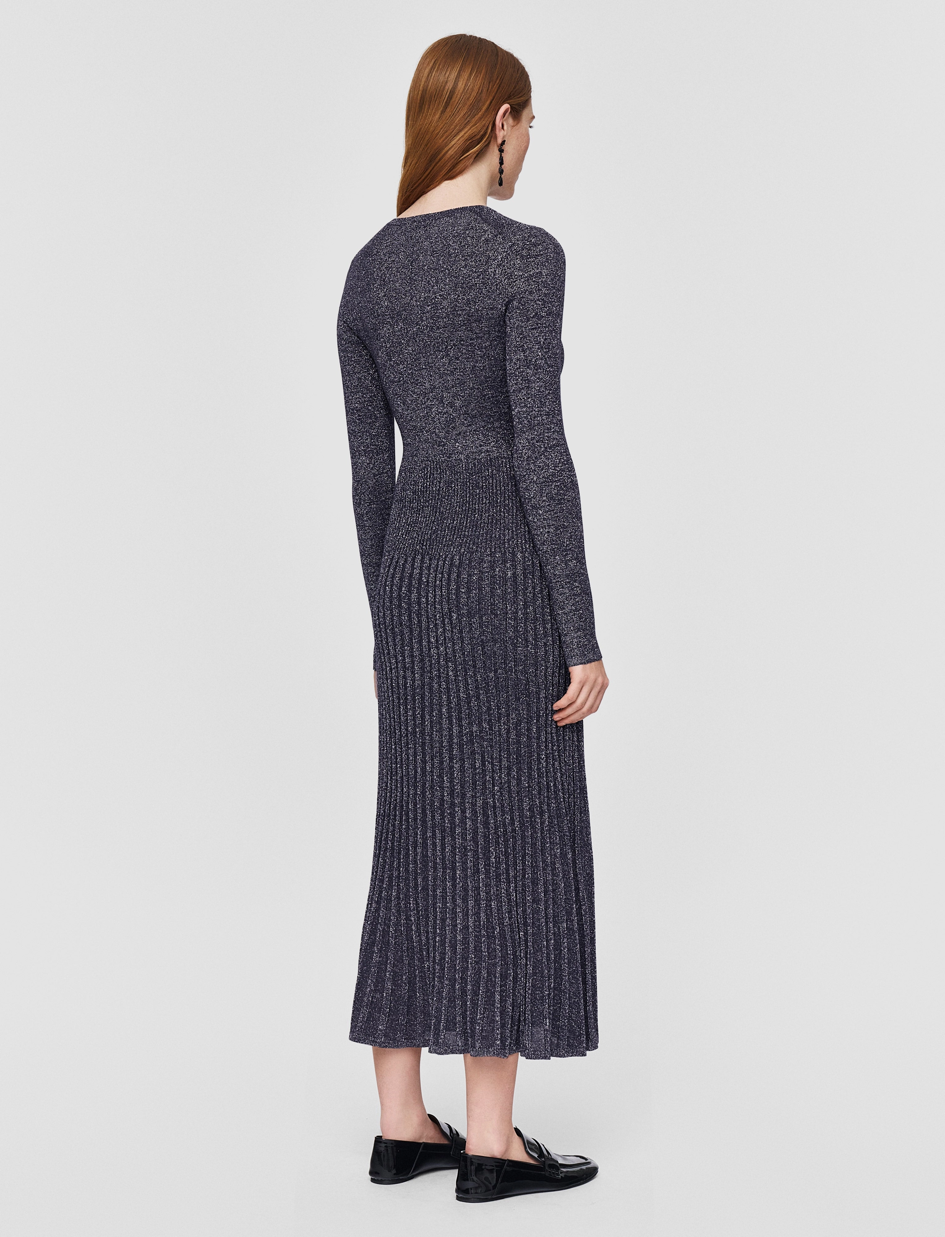 Lurex Knit Dress Formal Aura Sleek Outline