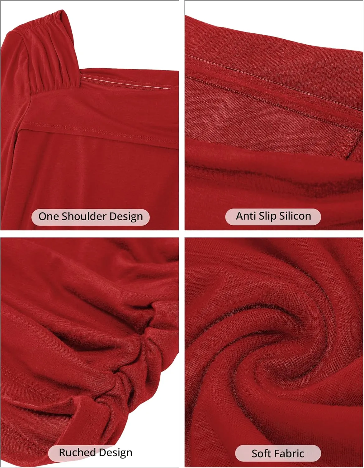 luvamia One Shoulder Dresses for Women Bodycon Long Sleeve Ruched Cocktail Party Date Night Short Dress Special Occasion