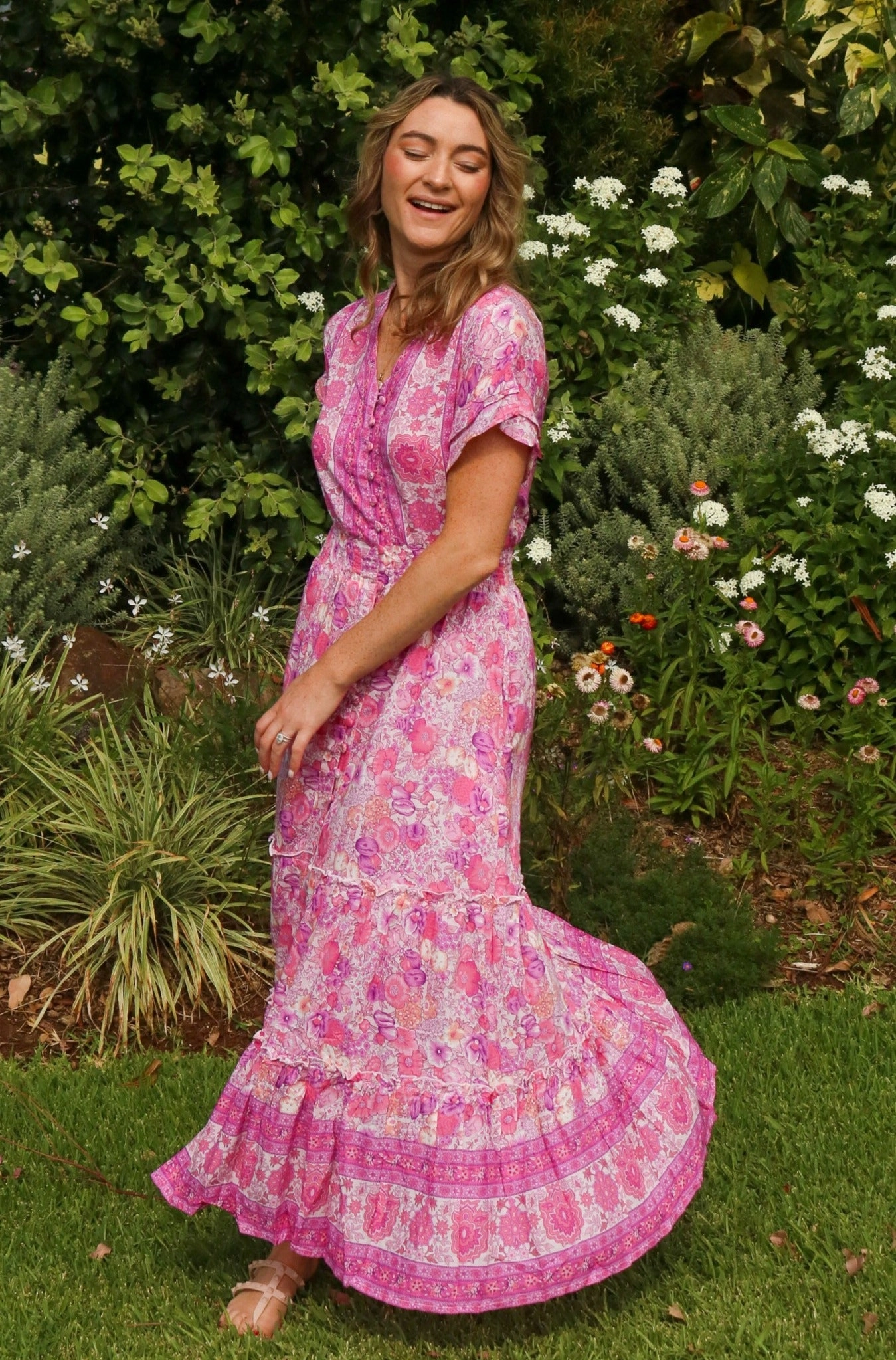 Christina Dress / Bengal Rose Chic and Cozy Wear Chilly Wear