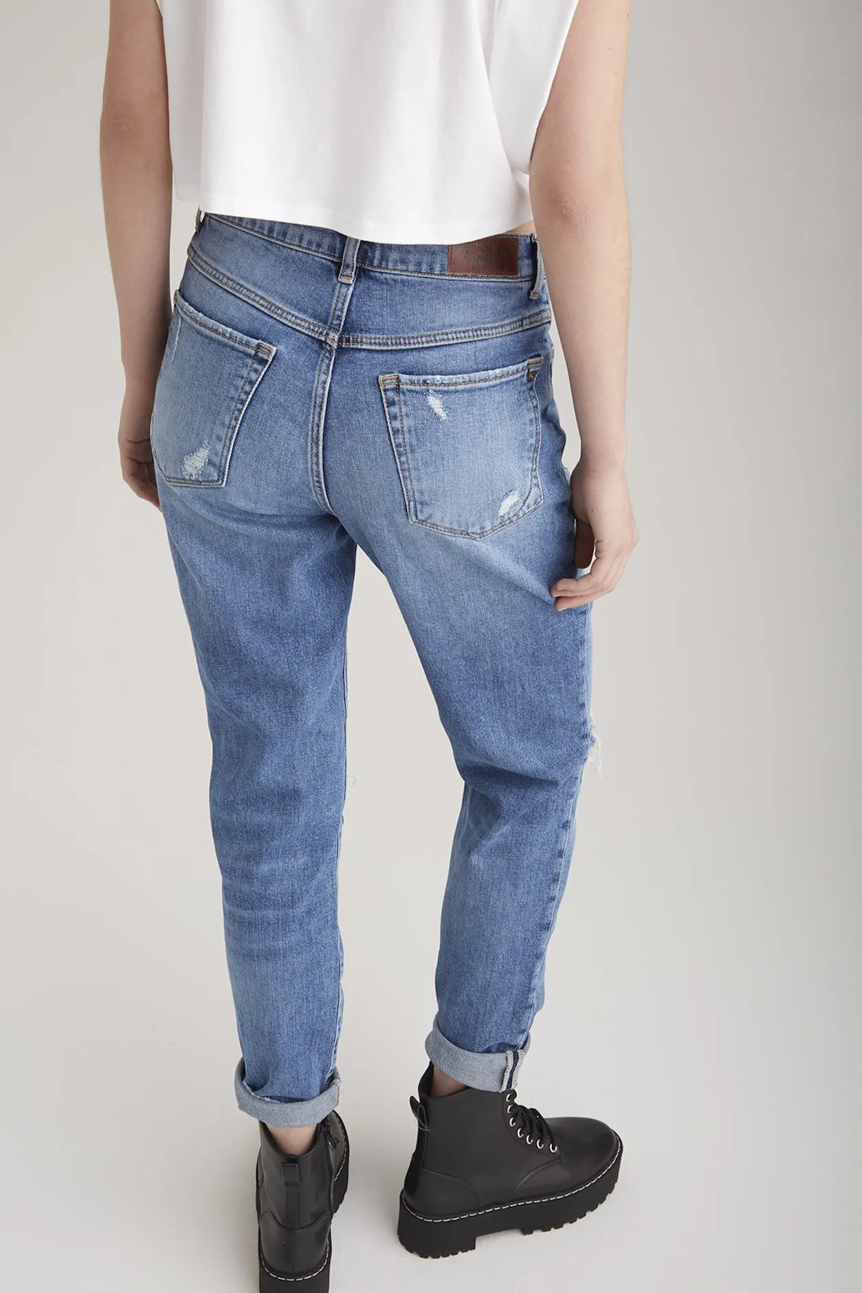 LYNN Mom Jeans medium blue vintage