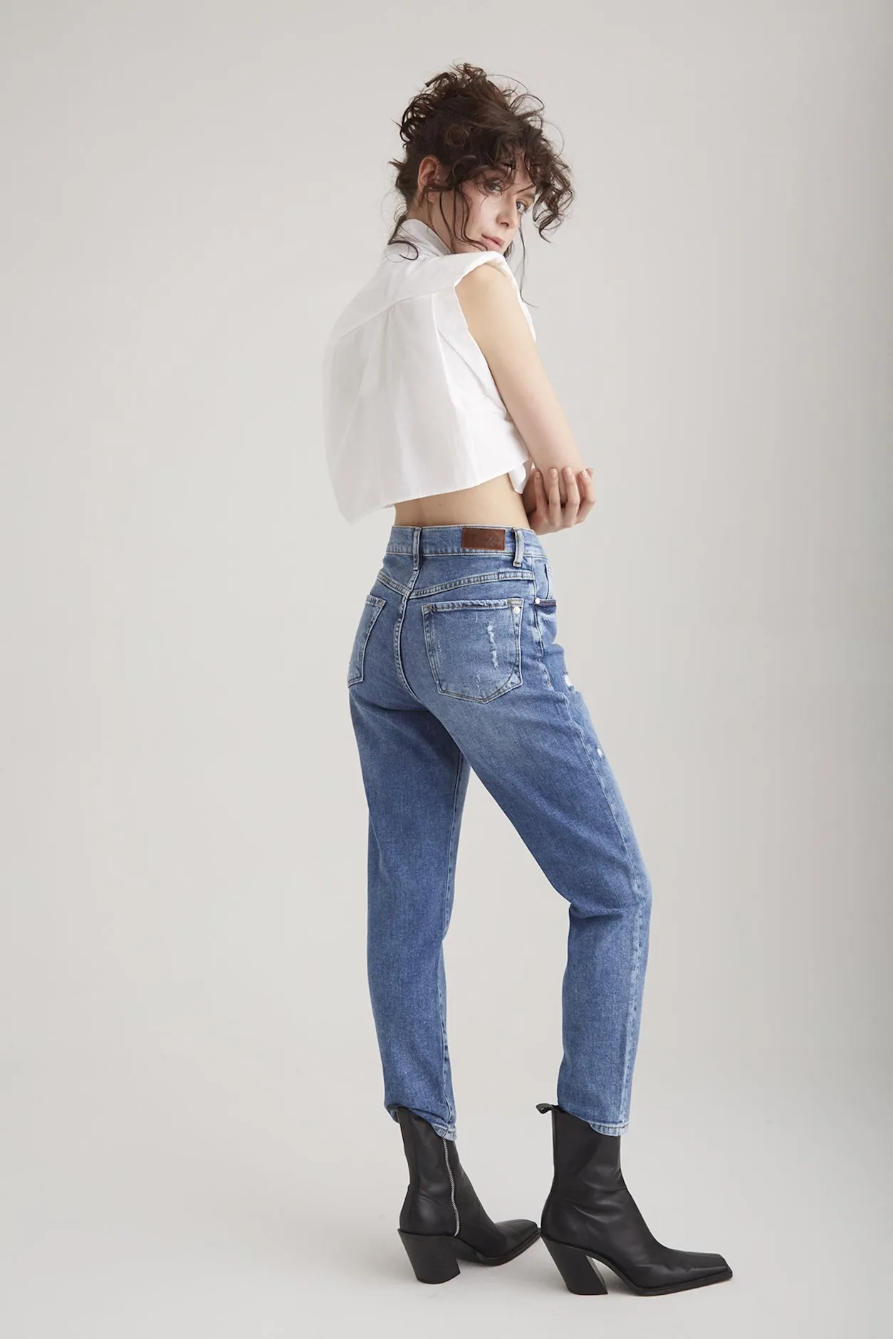 LYNN Mom Jeans medium blue vintage