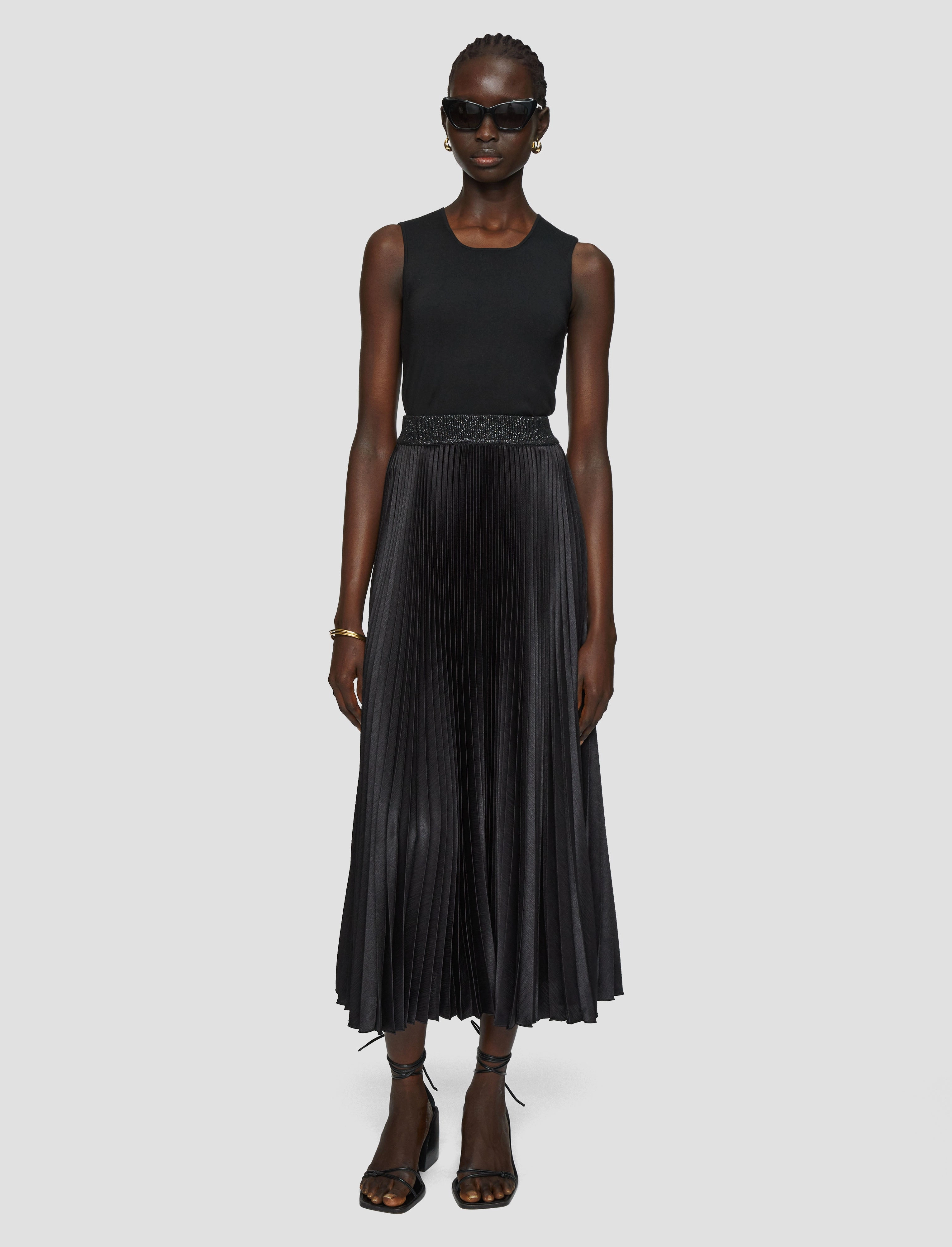 Easy Movement Bold Accent Amelie Pleated Lurex Skirt
