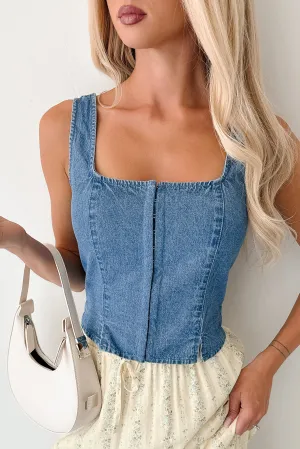 UltraLightweight Made For More Hook Front Denim Tank Top (Denim)