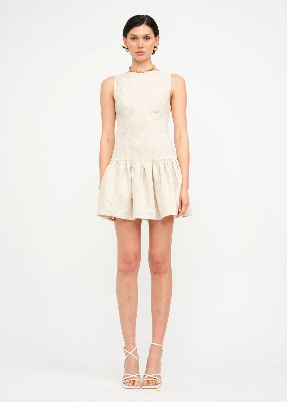Smooth Curve A-Line MADELYN DROP-WAIST MINI DRESS