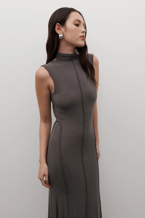 Bright Mood Mae Maxi Dress Smoke