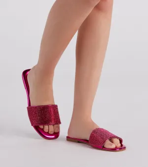 Magic In Metallic Rhinestone Sandals