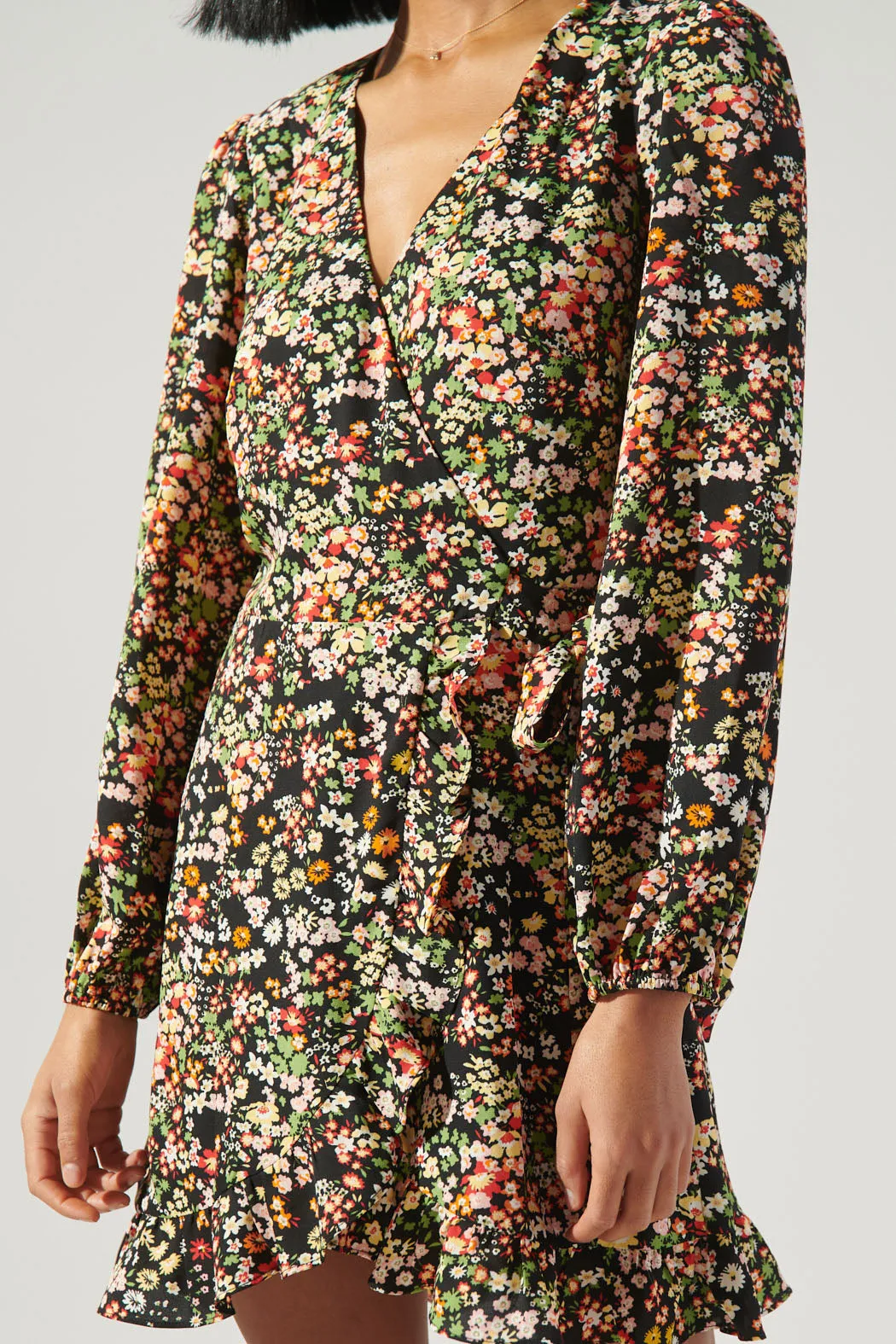 Malta Wildflower Mini Wrap Dress