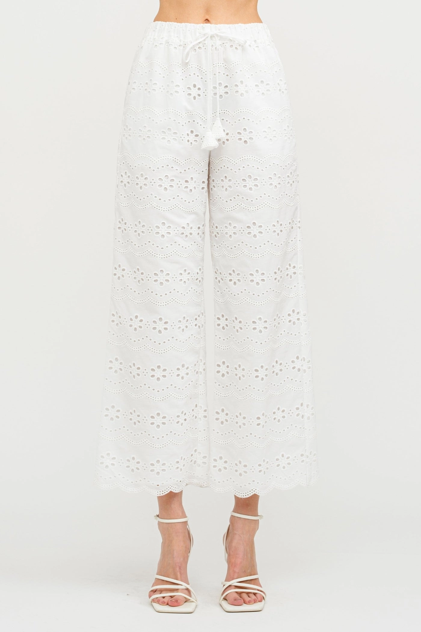 MANDY BIARRITZ EMBROIDERED PANTS Breathable Performance Wear Easy Stretch Fit