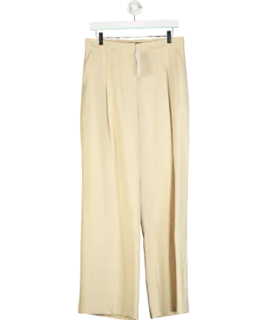 MANGO Beige Striped Suit Trousers UK 10