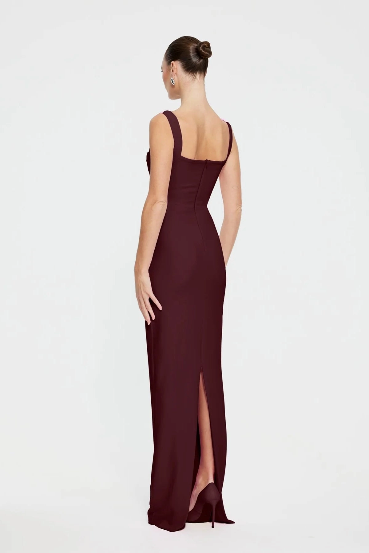 Marbella Gown Wine Romantic-Style